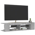 Tv-Benk Med Led-Lys Grå Sonoma 135X39X30 Cm