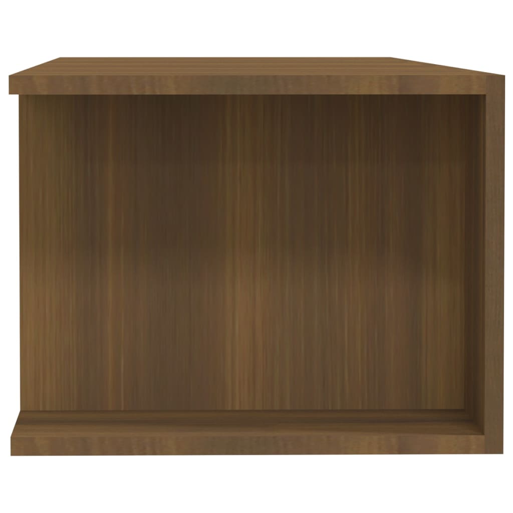 Tv-Benk Med Led-Lys Brun Eik 135X39X30 Cm