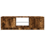 Tv-Benk Med Led-Lys Røkt Eik 120X30X36 Cm