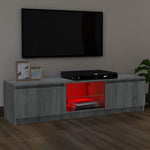 Tv-Benk Med Led-Lys Grå Sonoma 120X30X35,5 Cm
