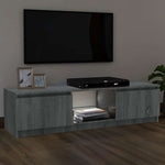 Tv-Benk Med Led-Lys Grå Sonoma 120X30X35,5 Cm