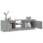 Tv-Benk Med Led-Lys Grå Sonoma 120X30X35,5 Cm