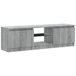 Tv-Benk Med Led-Lys Grå Sonoma 120X30X35,5 Cm
