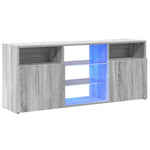 Tv-Benk Med Led-Lys Grå Sonoma 120X30X50 Cm