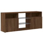 Tv-Benk Med Led-Lys Brun Eik 120X30X50 Cm