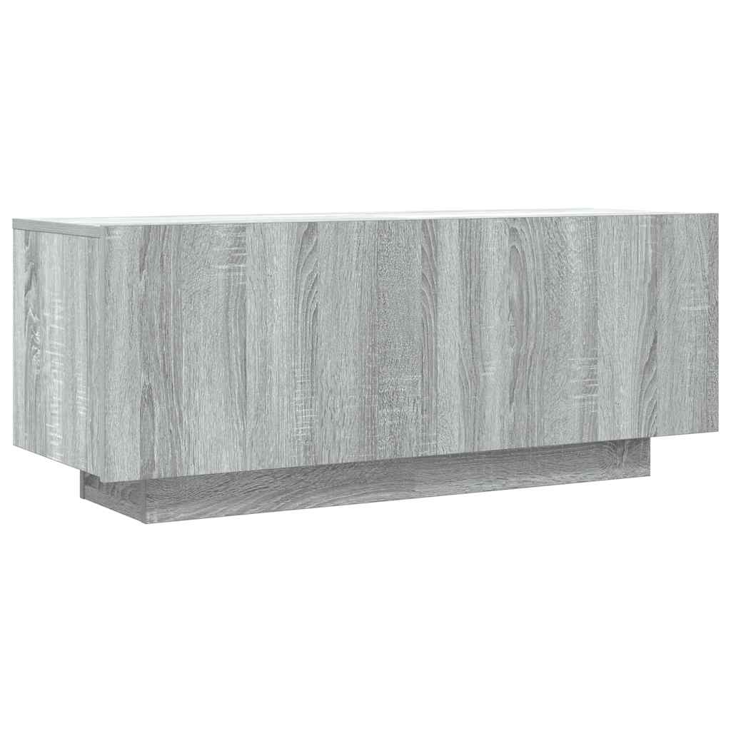 Tv-Benk Grå Sonoma 100X35X40 Cm Konstruert Tre