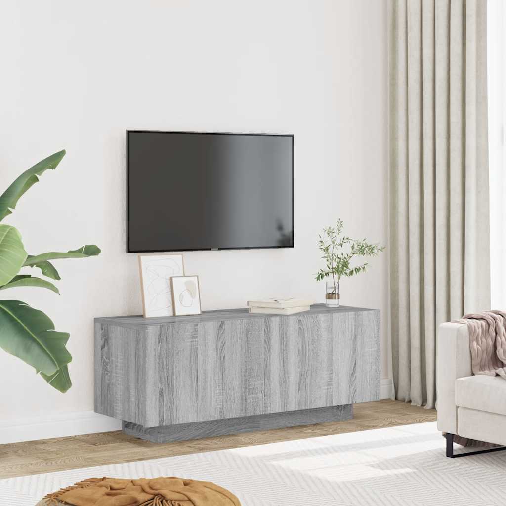 Tv-Benk Grå Sonoma 100X35X40 Cm Konstruert Tre
