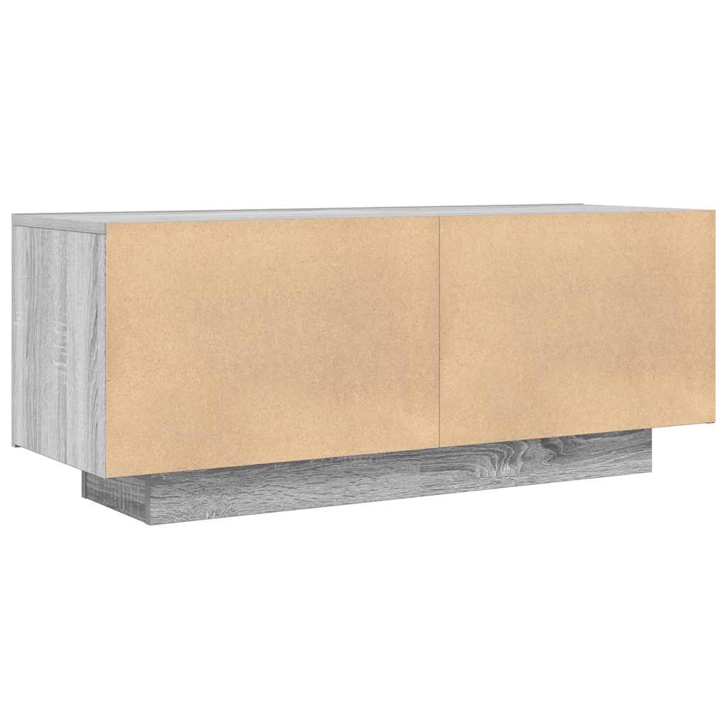 Tv-Benk Grå Sonoma 100X35X40 Cm Konstruert Tre