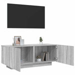 Tv-Benk Grå Sonoma 100X35X40 Cm Konstruert Tre