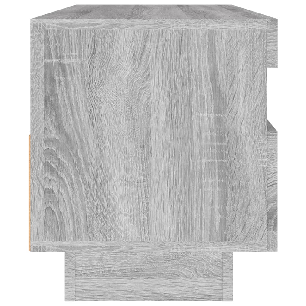 Tv-Benk Med Led-Lys Grå Sonoma 100X35X40 Cm