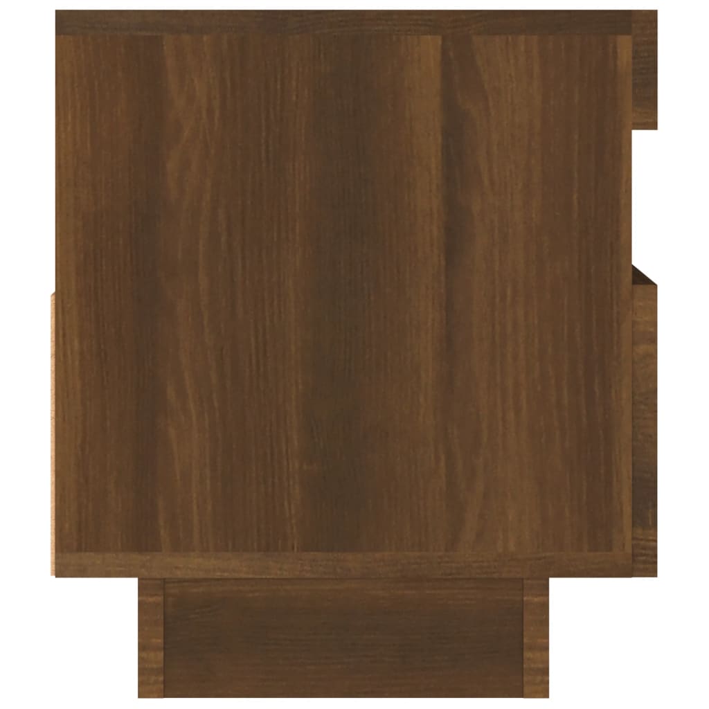 Tv-Benk Med Led-Lys Brun Eik 80X35X40 Cm