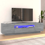 Tv-Benk Med Led-Lys Grå Sonoma 160X35X40 Cm