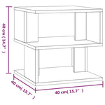 Sidebord Røkt Eik 40X40X40 Cm Konstruert Tre
