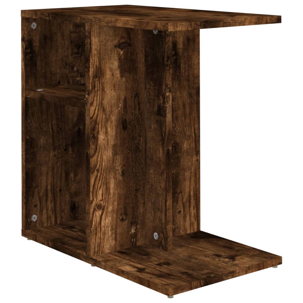Sidebord Røkt Eik 50X30X50 Cm Konstruert Tre