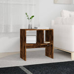 Sidebord Røkt Eik 50X30X50 Cm Konstruert Tre