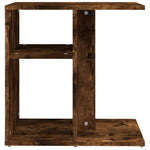 Sidebord Røkt Eik 50X30X50 Cm Konstruert Tre