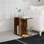 Sidebord Røkt Eik 50X30X50 Cm Konstruert Tre