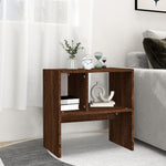 Sidebord Brun Eik 50X30X50 Cm Konstruert Tre