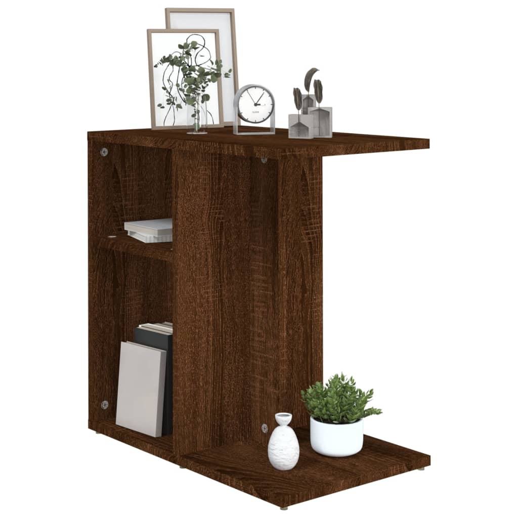 Sidebord Brun Eik 50X30X50 Cm Konstruert Tre