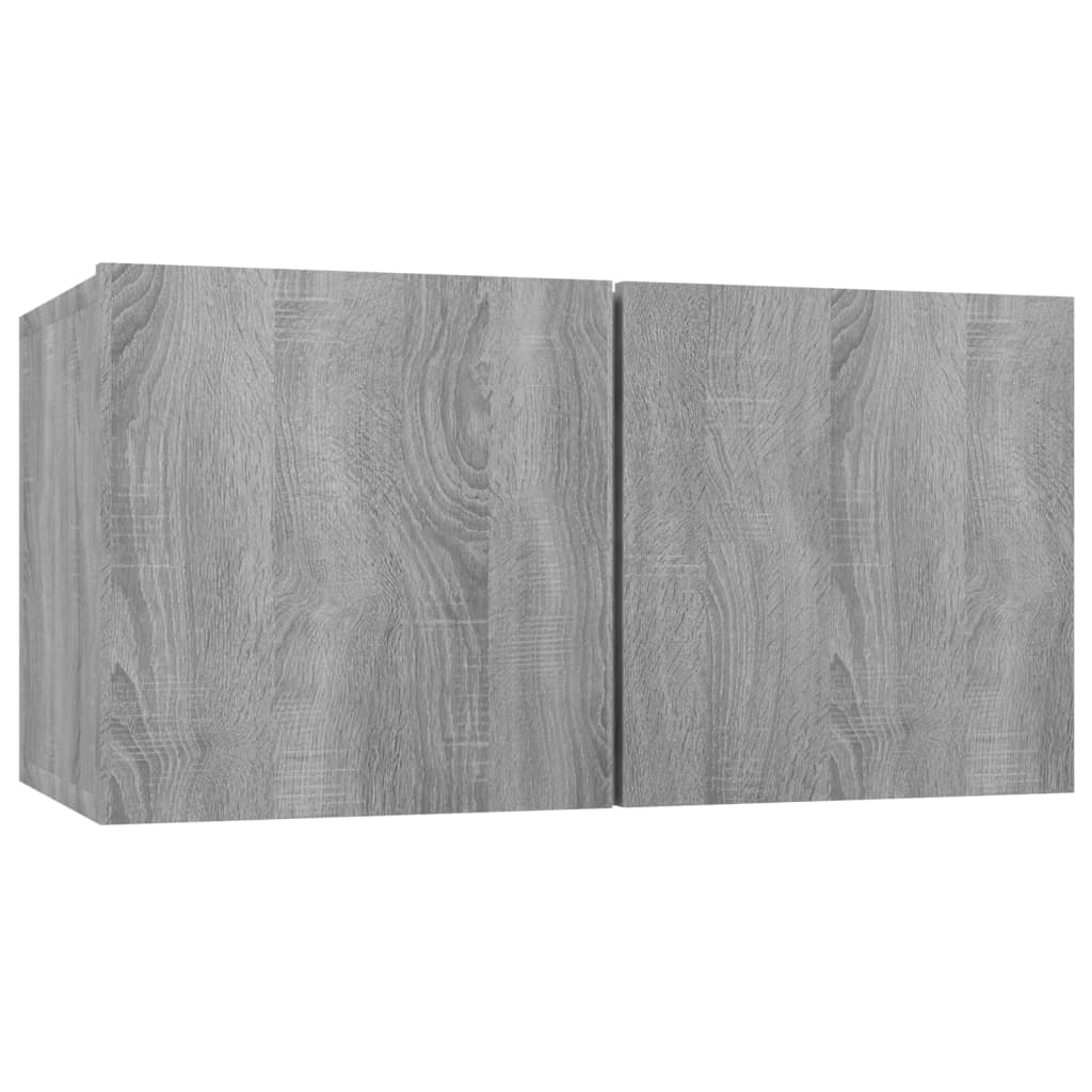 Hengende Tv-Benker Grå Sonoma 60X30X30 Cm Konstruert Tre