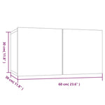 Hengende Tv-Benker Grå Sonoma 60X30X30 Cm Konstruert Tre