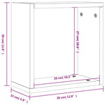 Vegghyller Kubeformet 2 Stk Røkt Eik 30X15X30 Cm