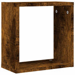Vegghyller Kubeformet 4 Stk Røkt Eik 30X15X30 Cm