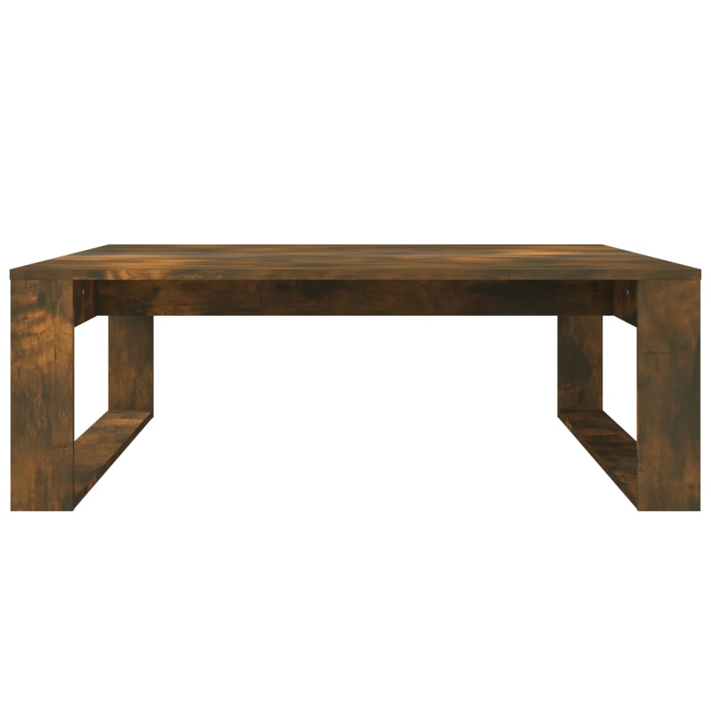 Salongbord Røkt Eik 100X100X35 Cm Konstruert Tre