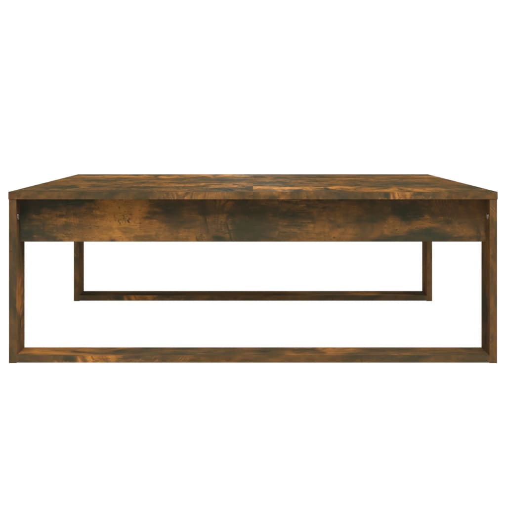 Salongbord Røkt Eik 100X100X35 Cm Konstruert Tre