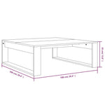 Salongbord Røkt Eik 100X100X35 Cm Konstruert Tre