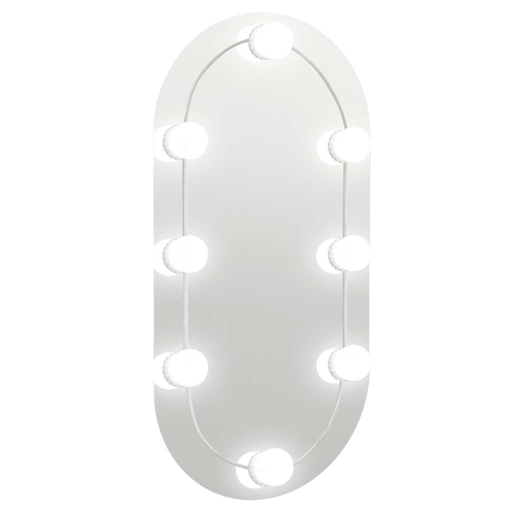 Speil Med Led-Lys 60X30 Cm Glass Oval