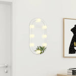 Speil Med Led-Lys 60X30 Cm Glass Oval