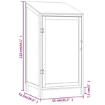 Hageskur Antrasitt 55X52X112 Cm Heltre Gran