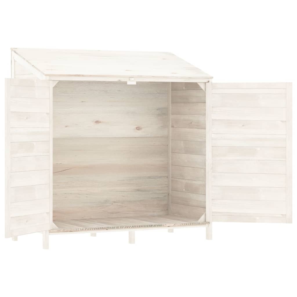 Hageskur Hvit 102X52X112 Cm Heltre Gran