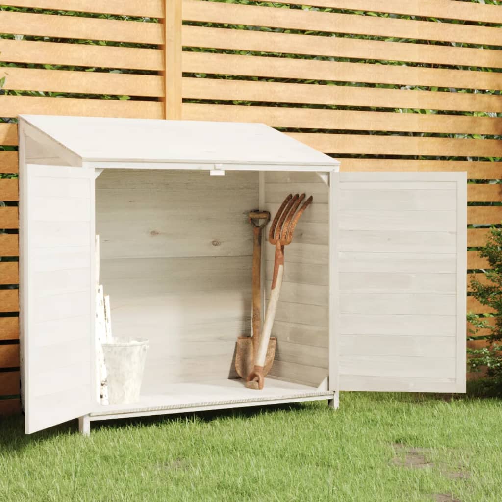 Hageskur Hvit 102X52X112 Cm Heltre Gran