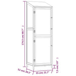 Hageskur Hvit 55X52X174,5 Cm Heltre Gran