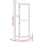 Hageskur Antrasitt 55X52X174,5 Cm Heltre Gran