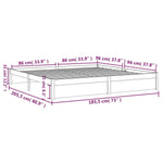 Sengeramme Hvit Heltre 180X200 Cm Super King