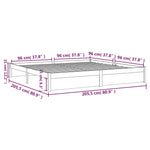 Sengeramme Hvit Heltre 200X200 Cm