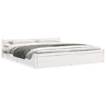 Sengeramme Hvit Heltre 180X200 Cm Super King