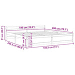 Sengeramme Hvit Heltre 180X200 Cm Super King