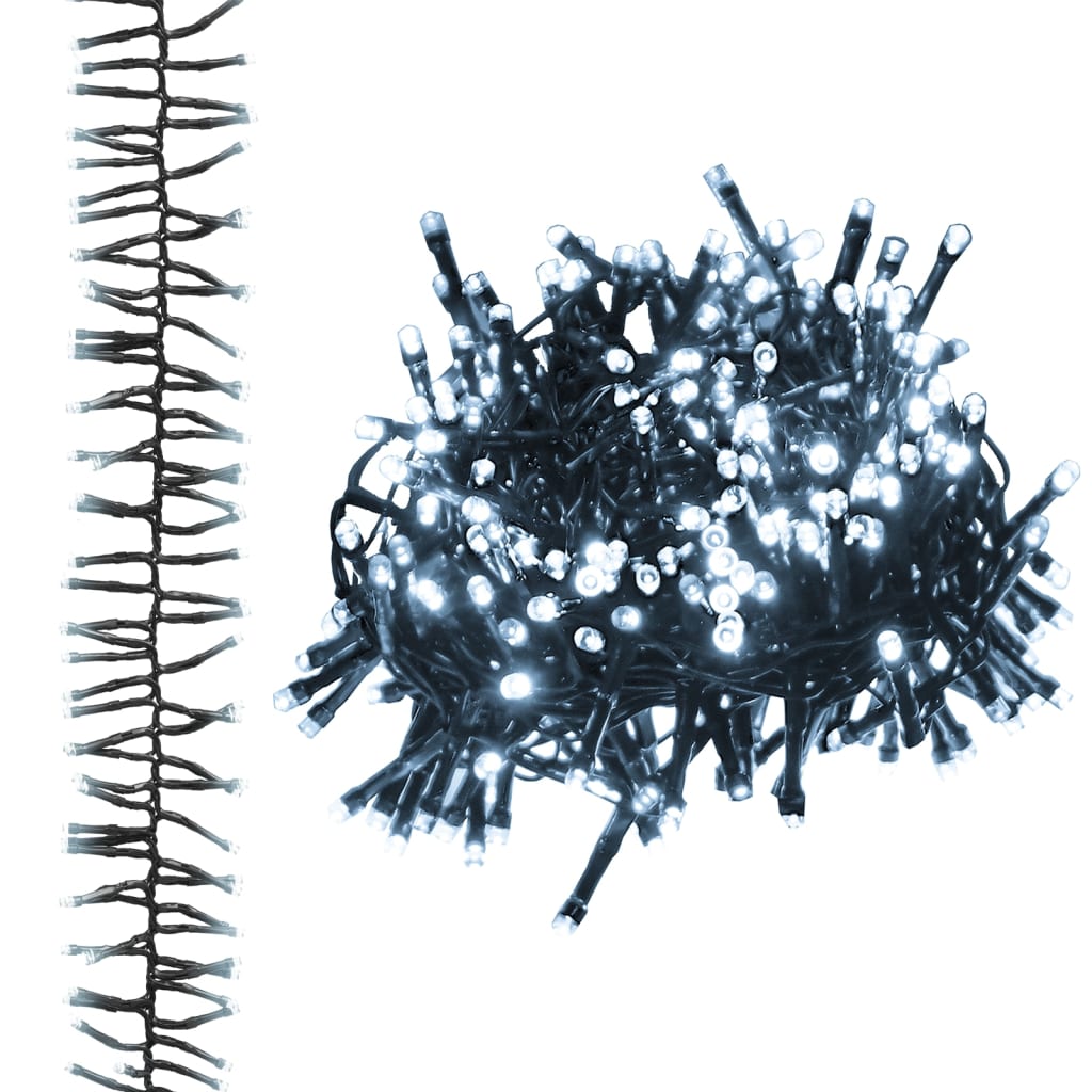 Led-Strenglys Med 400 Lysdioder Kaldhvit 7,4 M Pvc