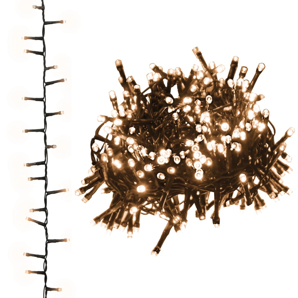 Led-Strenglys Med 2000 Lysdioder Varmhvit 45 M Pvc