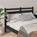 Sengegavl Svart 206X4X100 Cm Heltre Furu