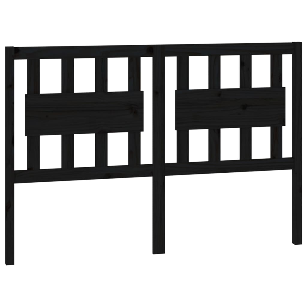Sengegavl Svart 145,5X4X100 Cm Heltre Furu