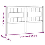 Sengegavl Svart 145,5X4X100 Cm Heltre Furu