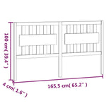 Sengegavl Hvit 165,5X4X100 Cm Heltre Furu