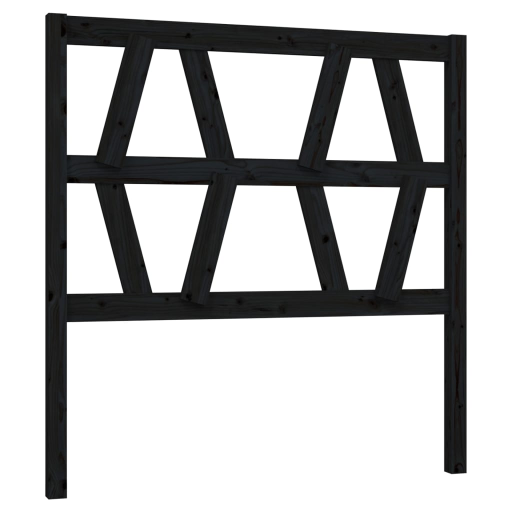 Sengegavl Svart 96X4X100 Cm Heltre Furu