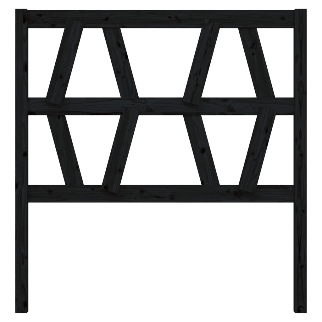 Sengegavl Svart 96X4X100 Cm Heltre Furu