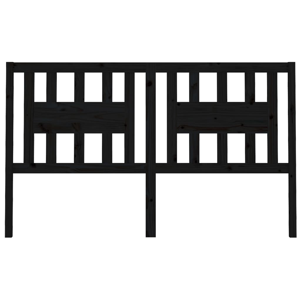 Sengegavl Svart 126X4X100 Cm Heltre Furu